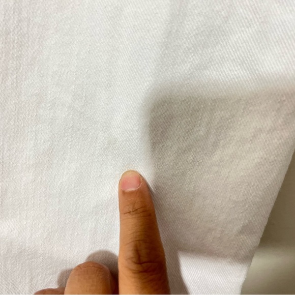 7 For All Mankind High Waist Cropped Straight White Jeans Size 29 - Picture 6 of 12